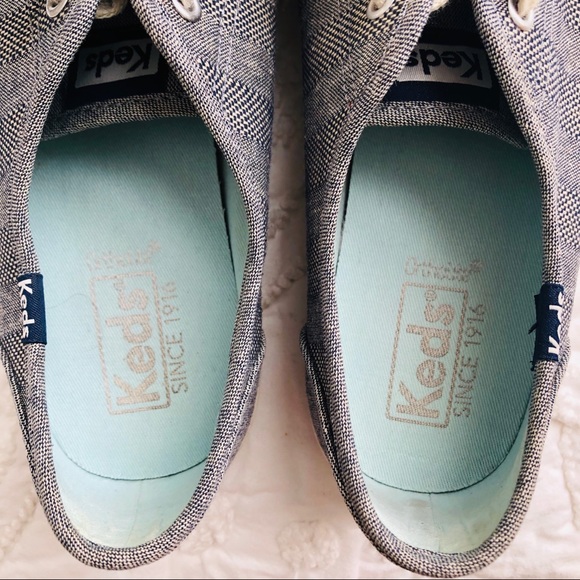 Keds Kickstart Women’s Blue Chambray Stripe 8.5 - Picture 4 of 12